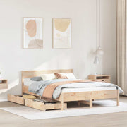 sengeramme uden madras 140x190 cm massivt fyrretræ
