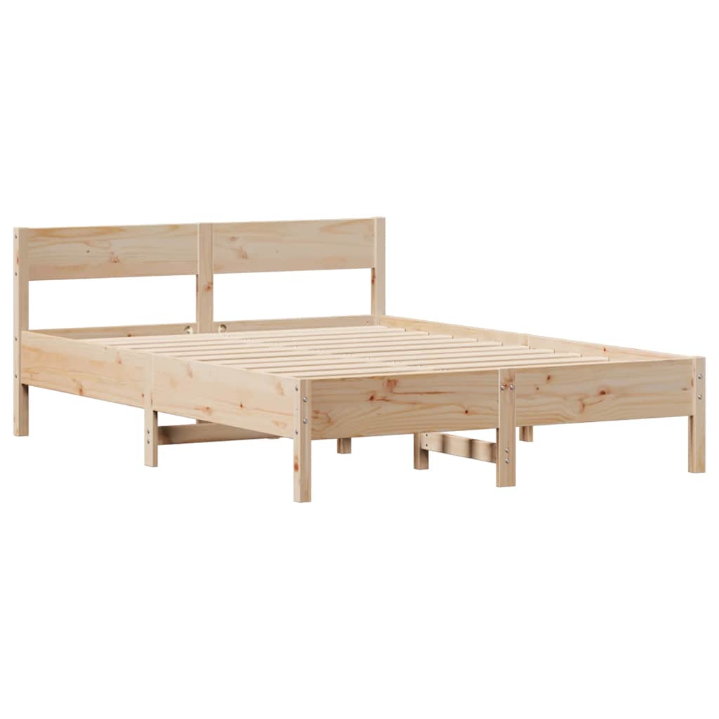 sengeramme uden madras 120x190 cm massivt fyrretræ