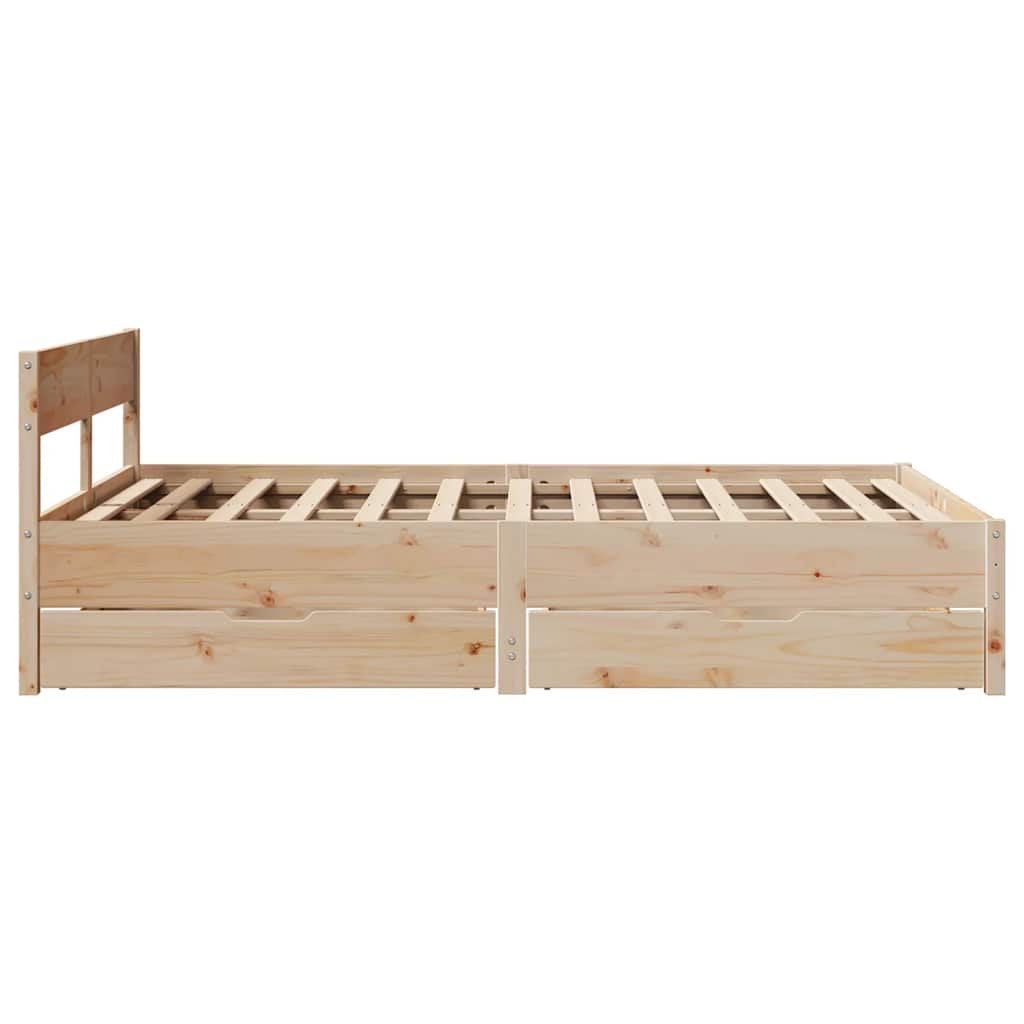 sengeramme uden madras 120x190 cm massivt fyrretræ
