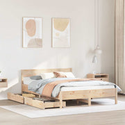 sengeramme uden madras 120x190 cm massivt fyrretræ