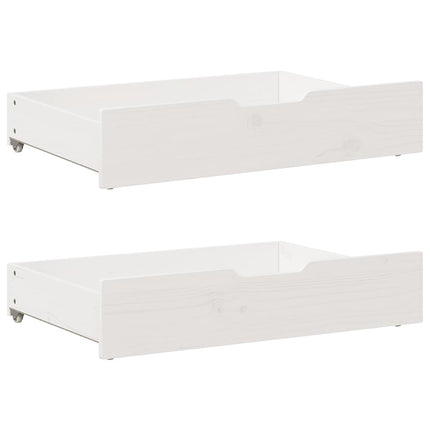 sengeramme uden madras 75x190 cm massivt fyrretræ hvid