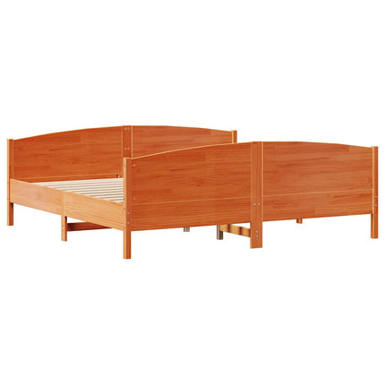 sengeramme uden madras 180x200 cm massivt fyrretræ gyldenbrun