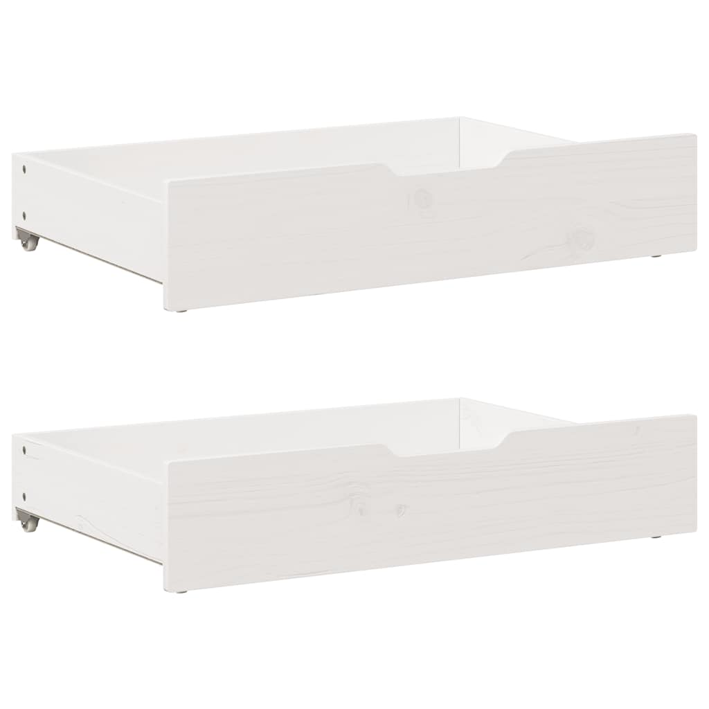 sengeramme uden madras 150x200 cm massivt fyrretræ hvid