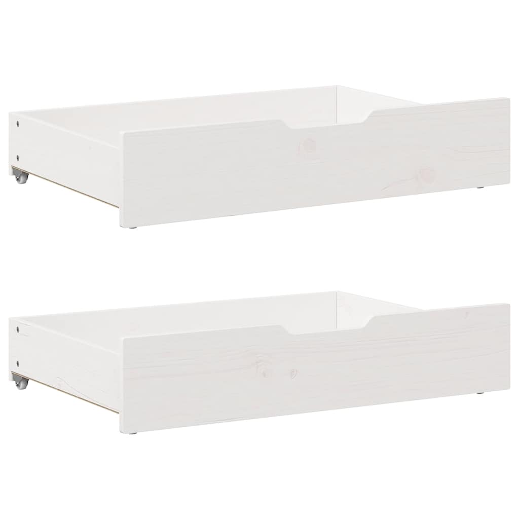 sengeramme uden madras 120x200 cm massivt fyrretræ hvid