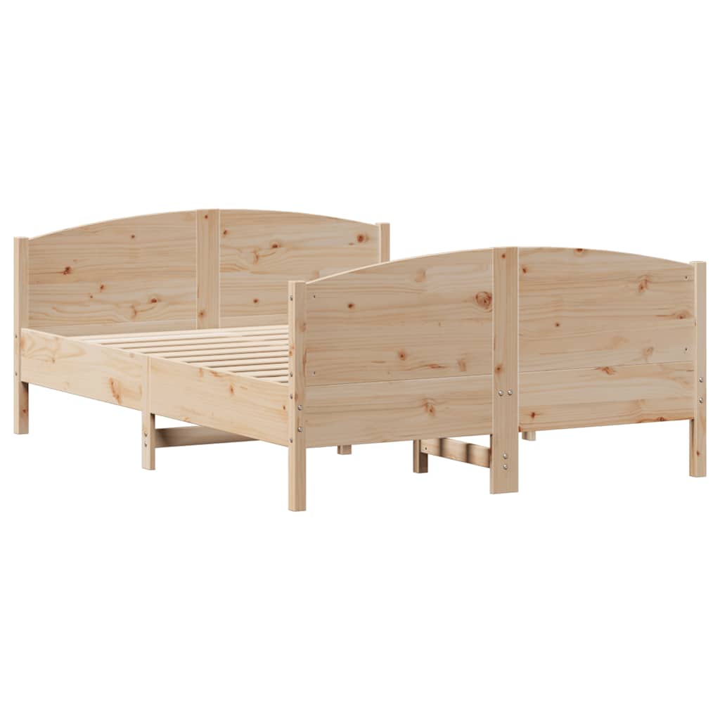 sengeramme uden madras 140x190 cm massivt fyrretræ