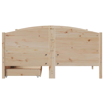 sengeramme uden madras 120x190 cm massivt fyrretræ