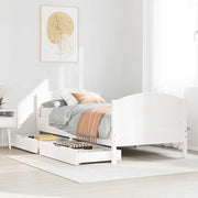 sengeramme uden madras 90x200 cm massivt fyrretræ hvid