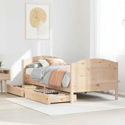 sengeramme uden madras 90x190 cm massivt fyrretræ