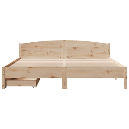 sengeramme uden madras 200x200 cm massivt fyrretræ
