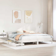 sengeramme uden madras 180x200 cm massivt fyrretræ hvid