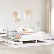 sengeramme uden madras 180x200 cm massivt fyrretræ hvid