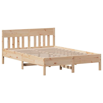 sengeramme uden madras 140x190 cm massivt fyrretræ