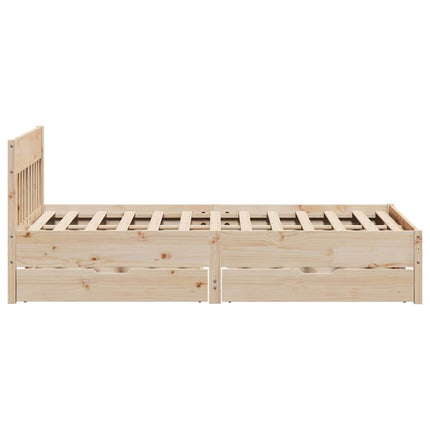 sengeramme uden madras 140x190 cm massivt fyrretræ