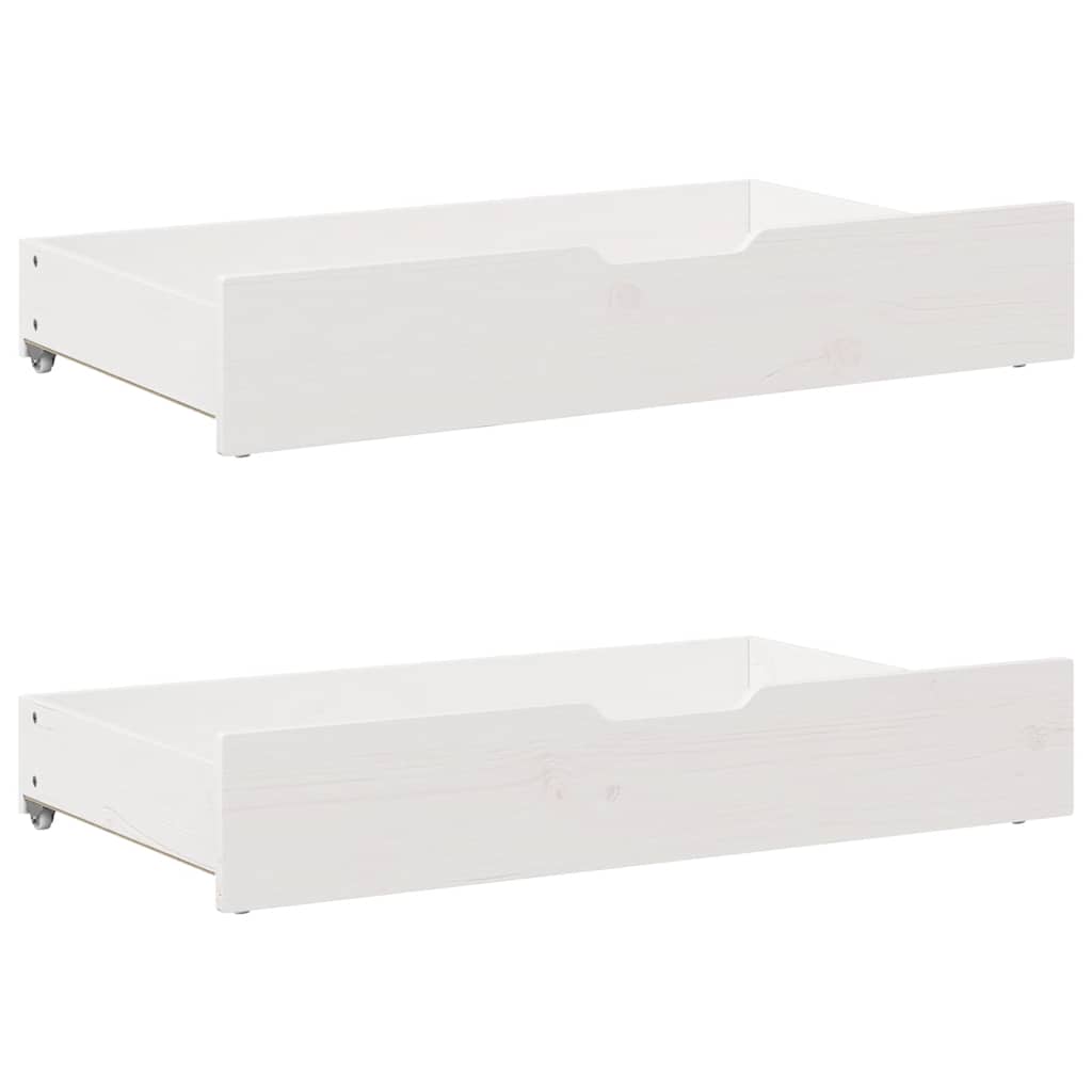 sengeramme uden madras 135x190 cm massivt fyrretræ hvid
