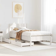 sengeramme uden madras 90x190 cm massivt fyrretræ hvid