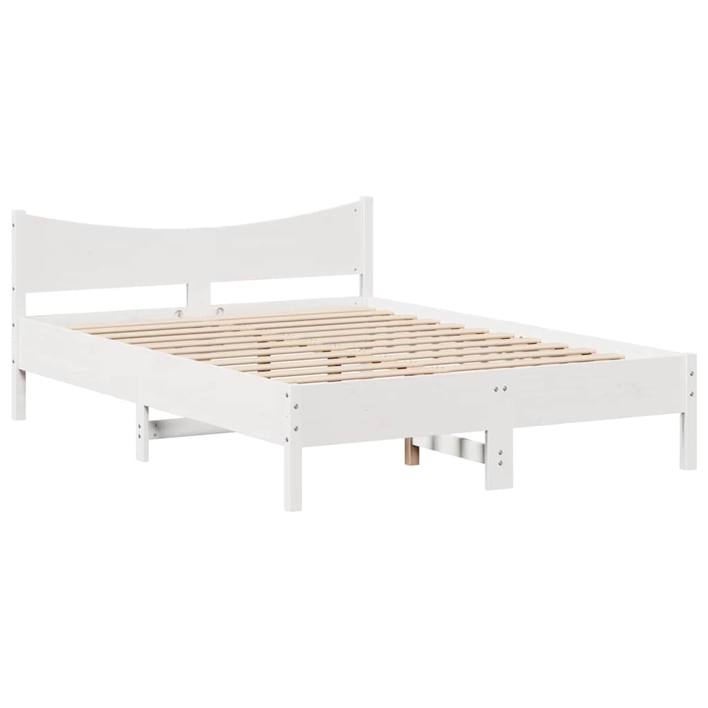 sengeramme med skuffer 120x200 cm massivt fyrretræ hvid