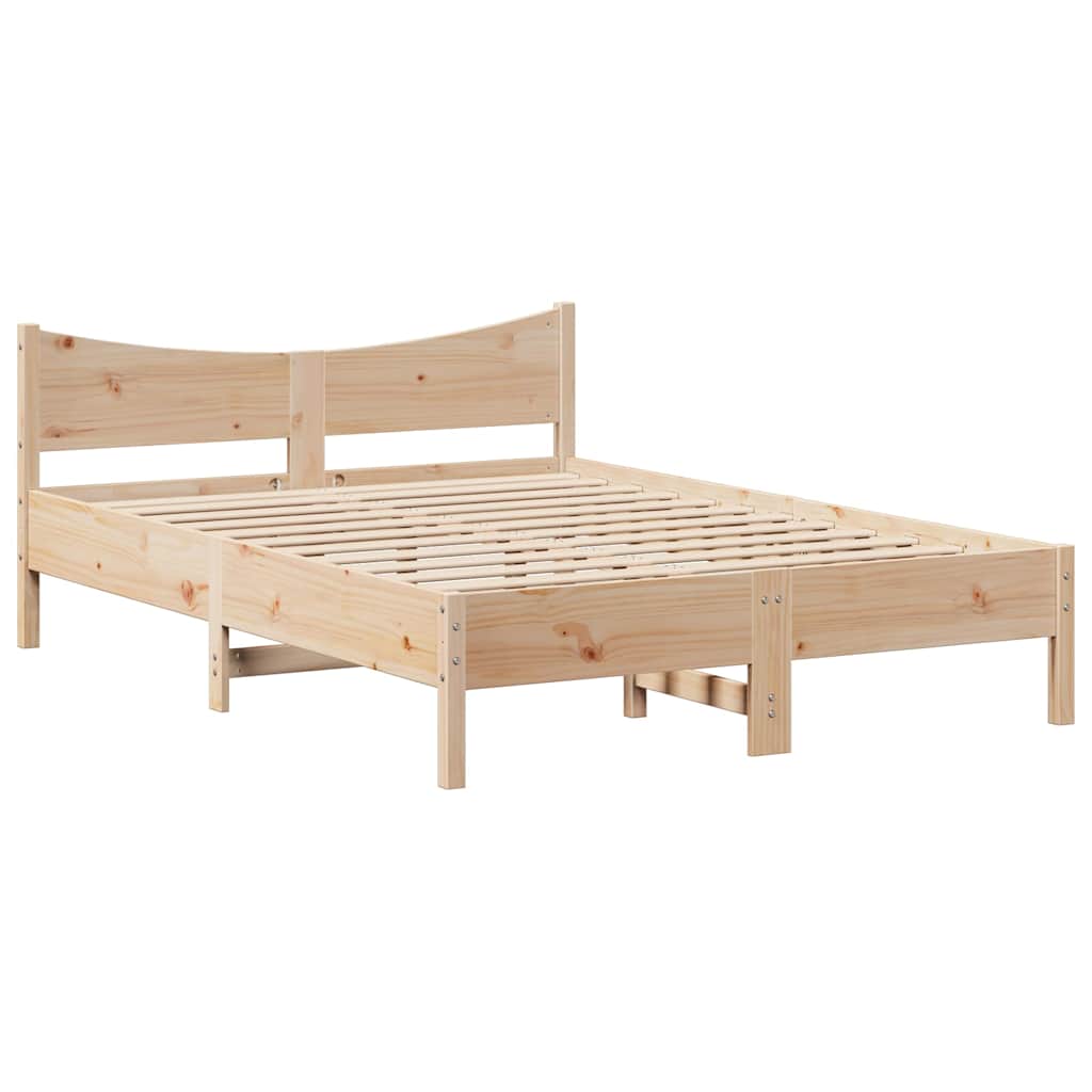 sengeramme med skuffer 140x190 cm massivt fyrretræ