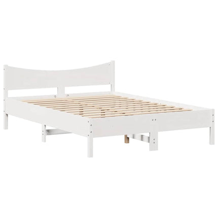 sengeramme med skuffer 120x190 cm massivt fyrretræ hvid