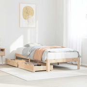 sengeramme med skuffer 90x190 cm massivt fyr