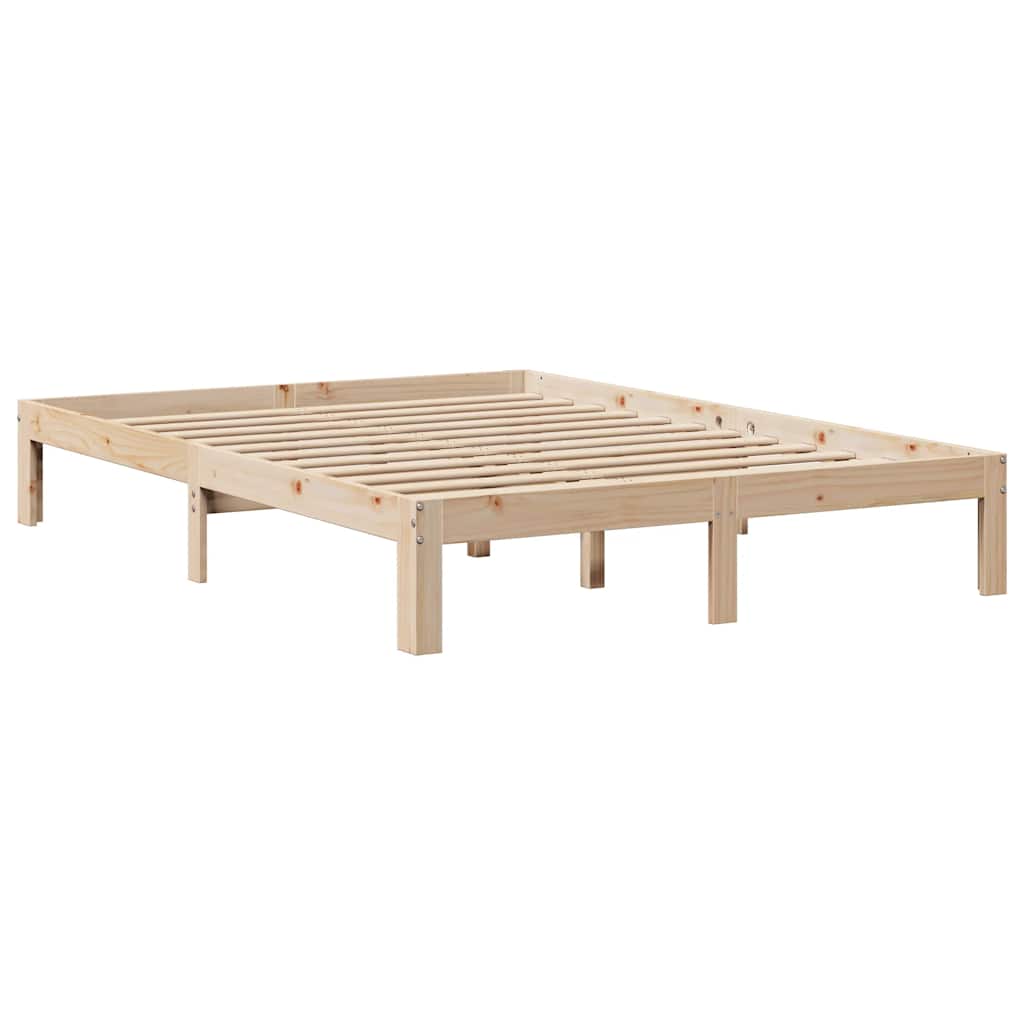 sengeramme med skuffer 140x200 cm massivt fyrretræ