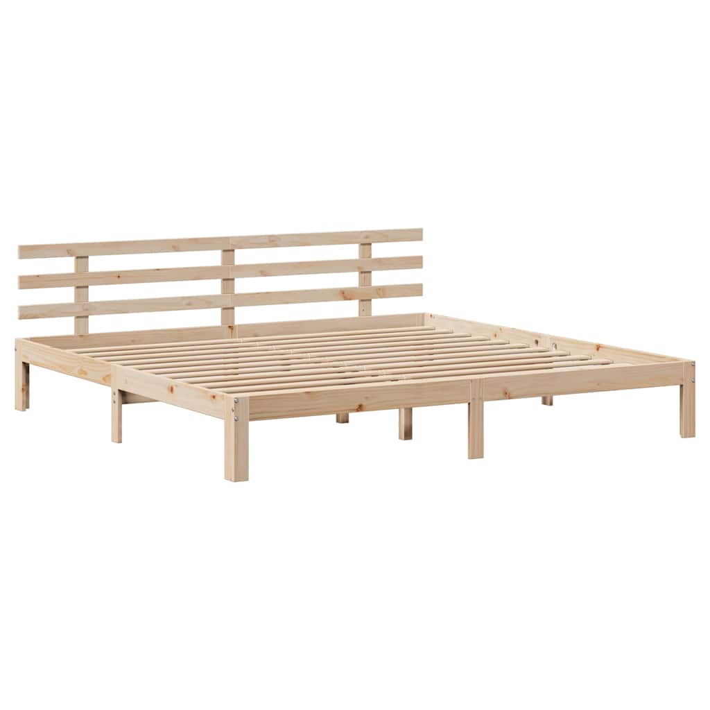 sengeramme med skuffer 200x200 cm massivt fyrretræ