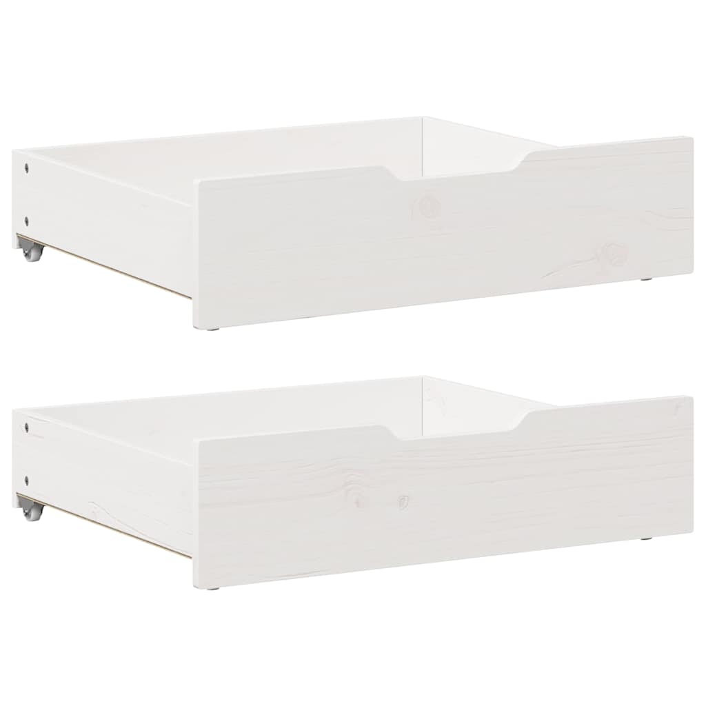 sengeramme til juniorseng m. skuffer 80x170 cm massivt fyrretræ