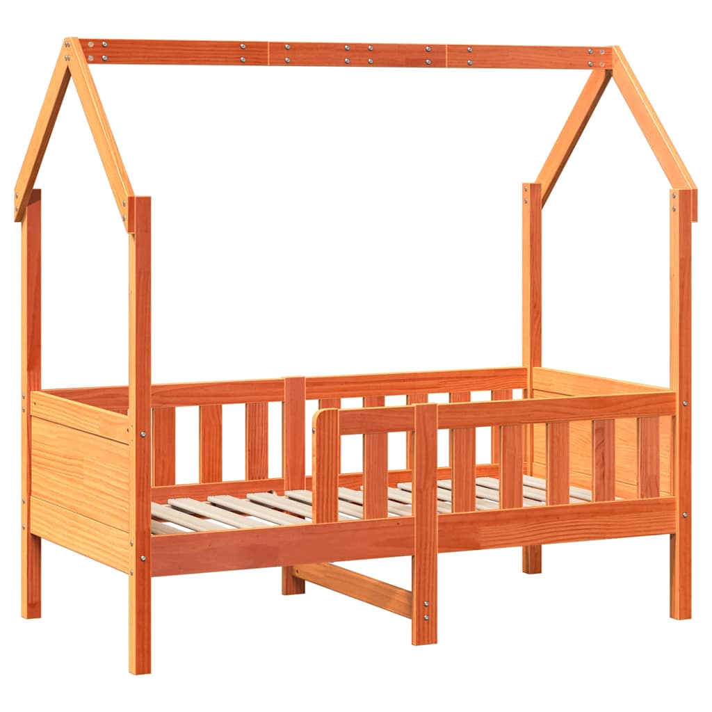 sengeramme til juniorseng m. skuffer 70x140 cm massivt fyr