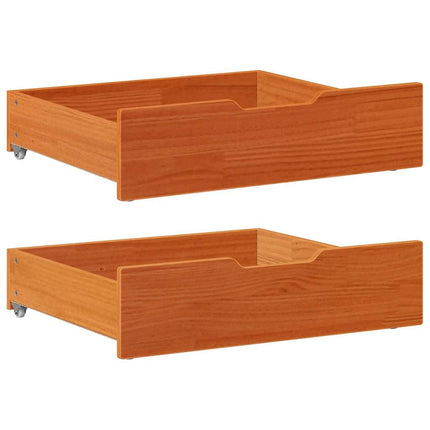 sengeramme til juniorseng m. skuffer 70x140 cm massivt fyr