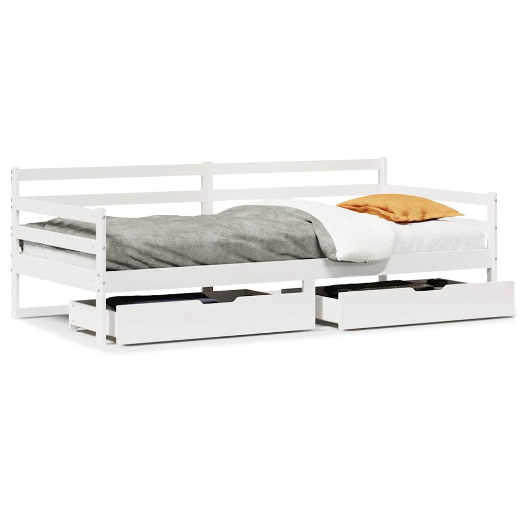 daybed med skuffer 90x200 cm massivt fyrretræ