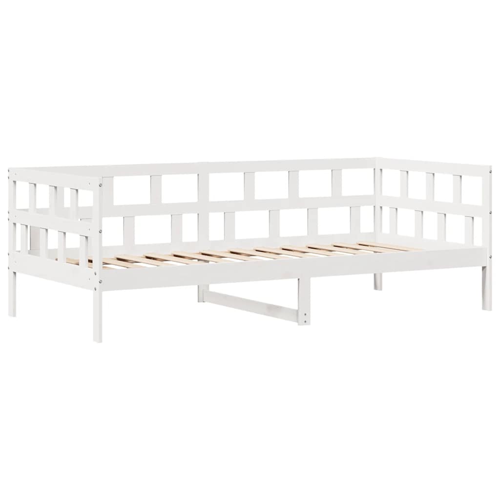 daybed med skuffer 80x200 cm massivt fyrretræ hvid