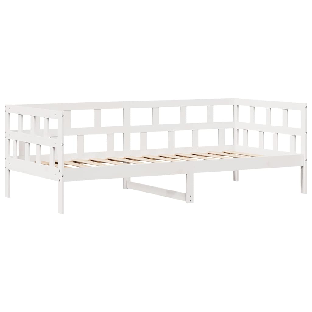 daybed med skuffer 90x190 cm massivt fyrretræ hvid