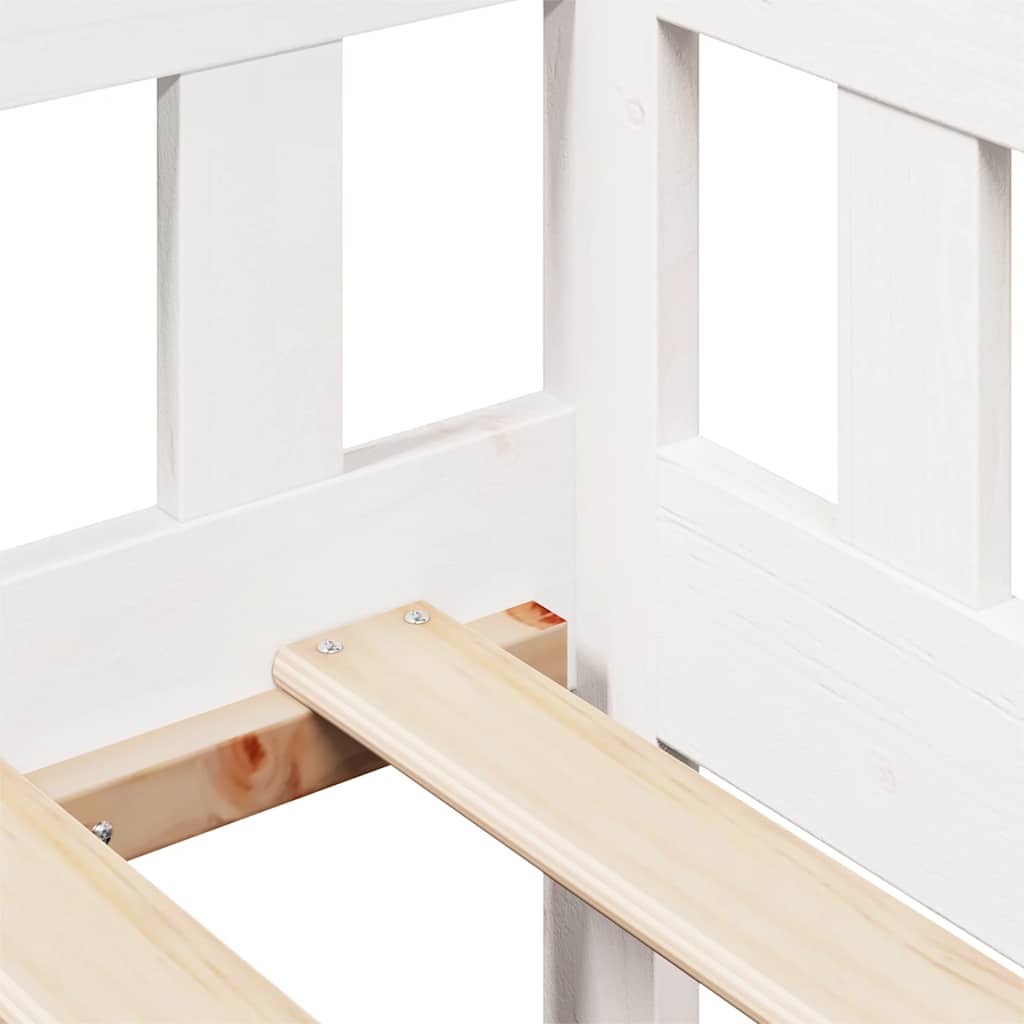 daybed med skuffer 90x190 cm massivt fyrretræ hvid