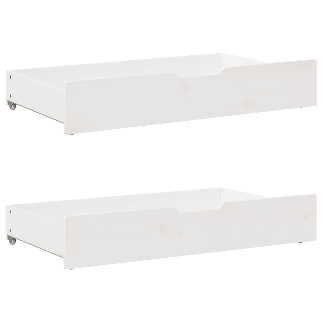 daybed med skuffer 90x200 cm massivt fyrretræ hvid