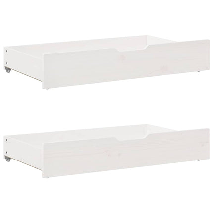 daybed med skuffer 80x200 cm massivt fyrretræ hvid