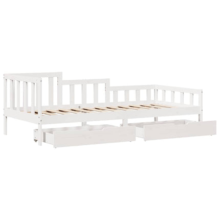 daybed med skuffer 90x190 cm massivt fyrretræ