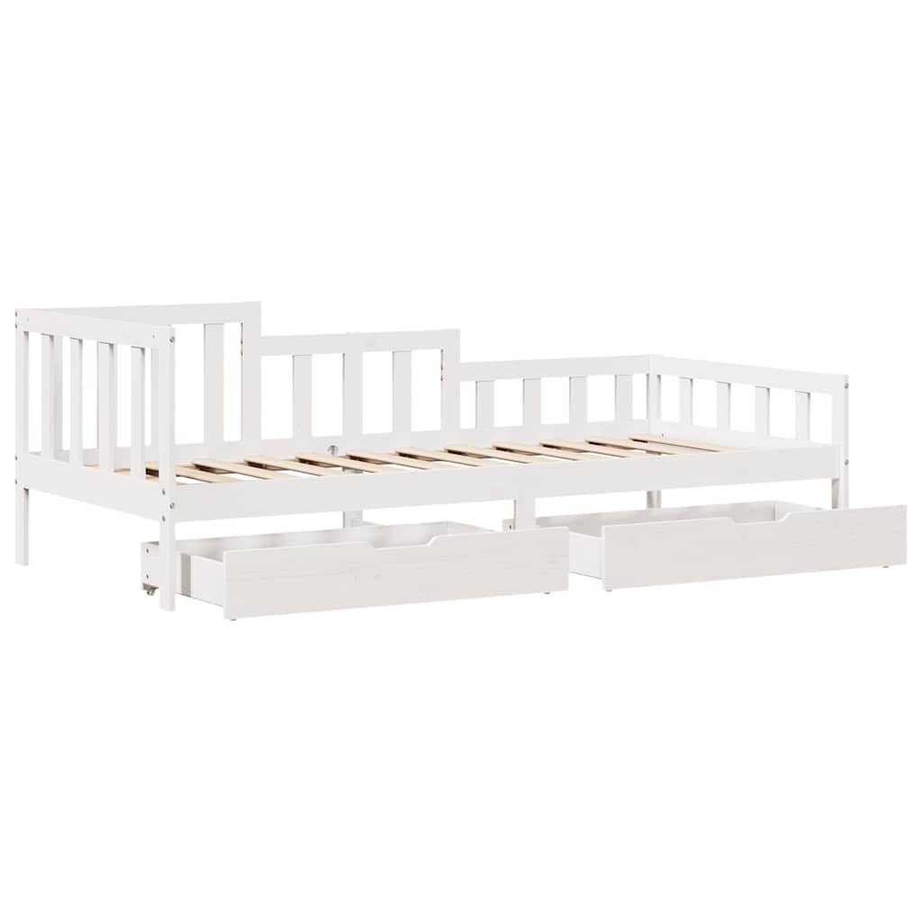 daybed med skuffer 90x190 cm massivt fyrretræ