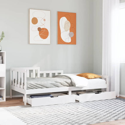 daybed med skuffer 90x190 cm massivt fyrretræ
