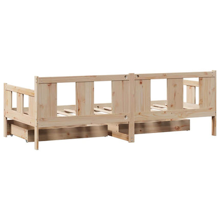 daybed med skuffer 90x190 cm massivt fyrretræ