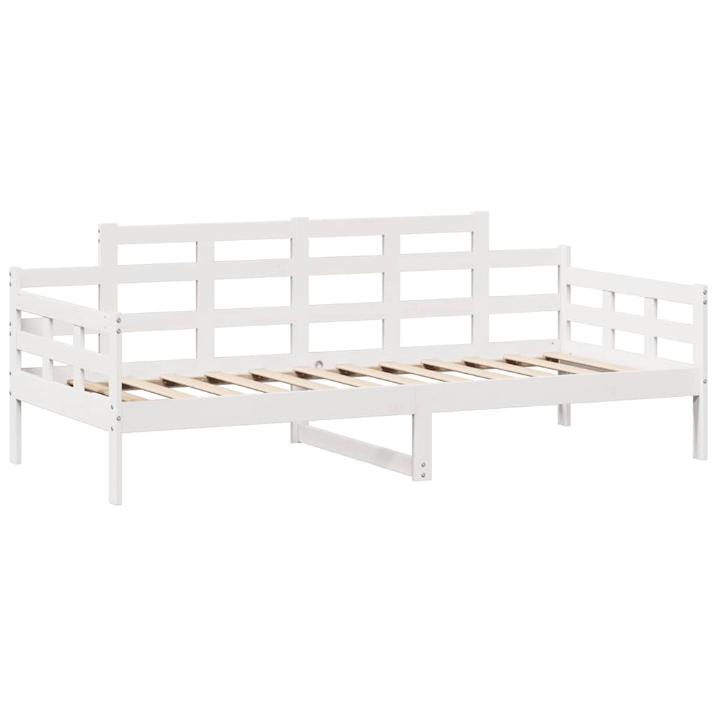 daybed med skuffer 90x200 cm massivt fyrretræ hvid
