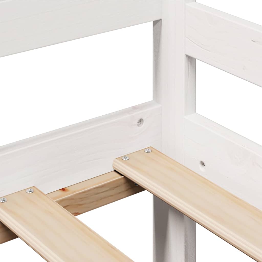 daybed med skuffer 90x190 cm massivt fyrretræ hvid