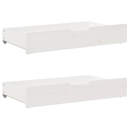 daybed med skuffer 90x200 cm massivt fyrretræ hvid