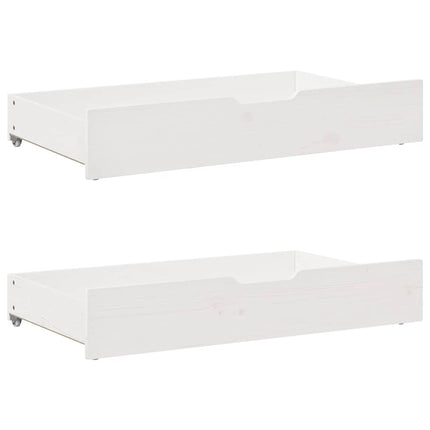 daybed med skuffer 90x190 cm massivt fyrretræ hvid