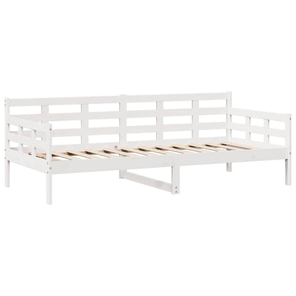 daybed med skuffer 90x200 cm massivt fyrretræ hvid