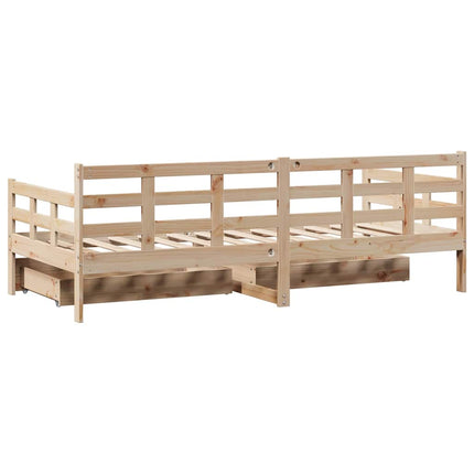 daybed med skuffer 90x190 cm massivt fyrretræ
