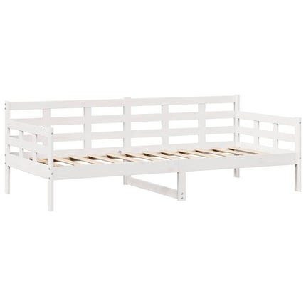 daybed med skuffer 90x190 cm massivt fyrretræ hvid