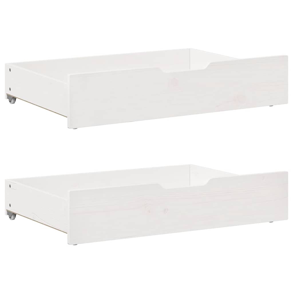 daybed med skuffer 90x200 cm massivt fyrretræ hvid