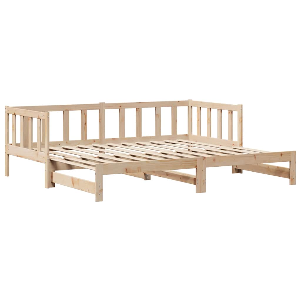daybed med udtræk og skuffer uden madras 90x200 cm