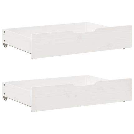 daybed med udtræk og skuffer uden madras 90x200 cm hvid