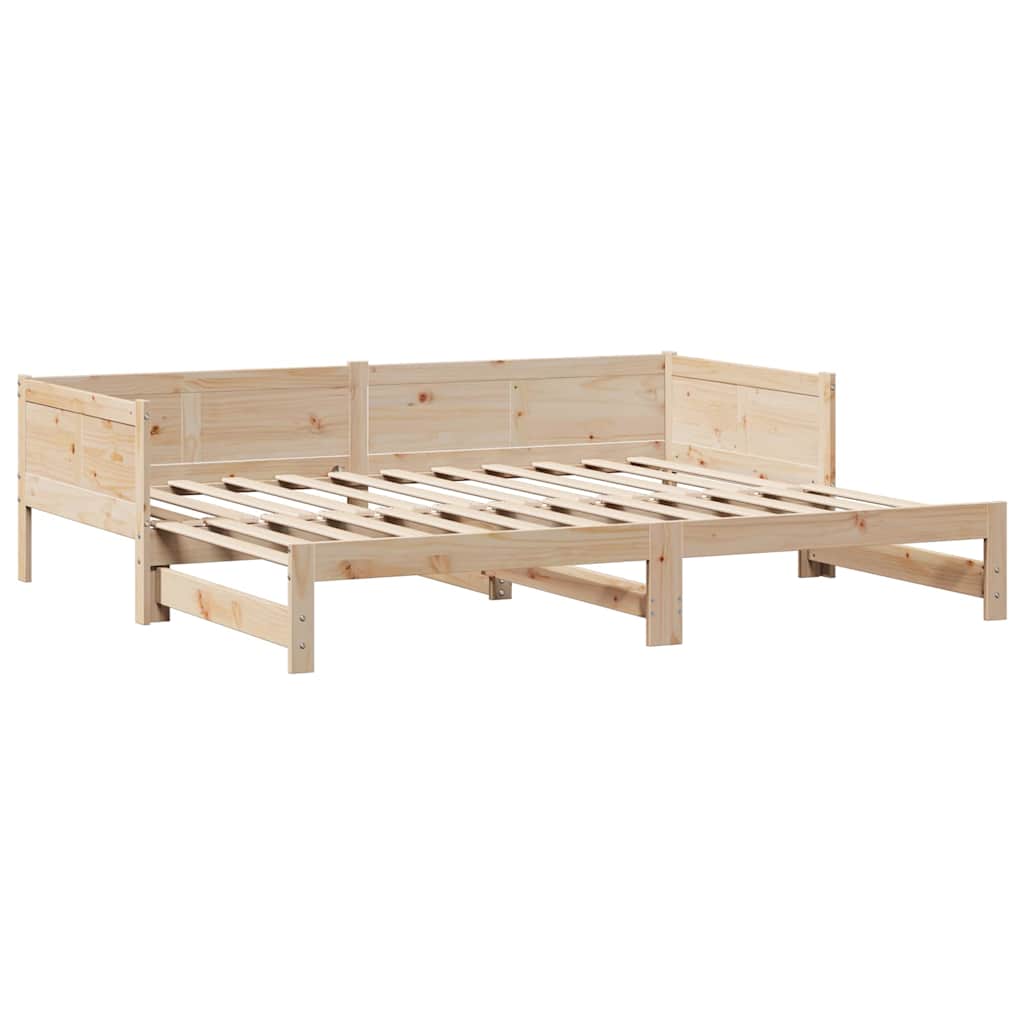 daybed med udtræk og skuffer uden madras 90x190 cm