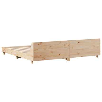 sengeramme uden madras 200x200 cm massivt fyrretræ